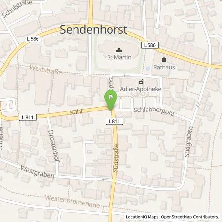 Standortübersicht der Tankstelle Stadtwerke Ostmünsterland GmbH & Co. KG in 48324 Sendenhorst