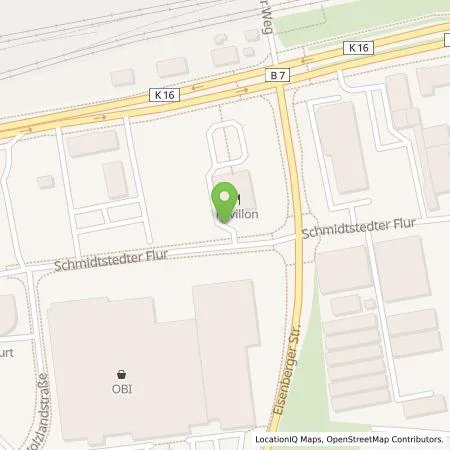 Standortübersicht der Tankstelle TEAG Mobil GmbH in 99099 Erfurt