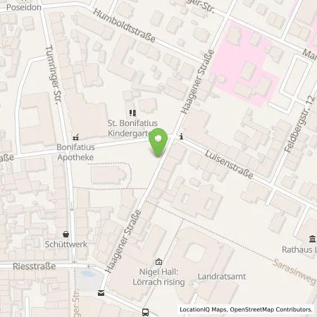 Standortübersicht der Tankstelle naturenergie hochrhein AG in 79539 Lörrach