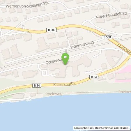 Standortübersicht der Tankstelle naturenergie hochrhein AG in 79761 Waldshut-Tiengen