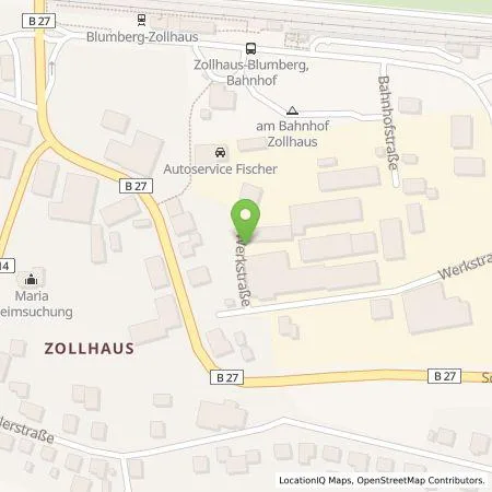 Standortübersicht der Tankstelle naturenergie hochrhein AG in 78176 Blumberg