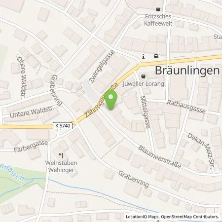 Standortübersicht der Tankstelle naturenergie hochrhein AG in 78199 Bräunlingen