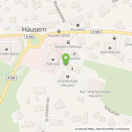 Standortübersicht der Tankstelle naturenergie hochrhein AG in 79837 Häusern