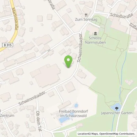 Standortübersicht der Tankstelle naturenergie hochrhein AG in 79848 Bonndorf