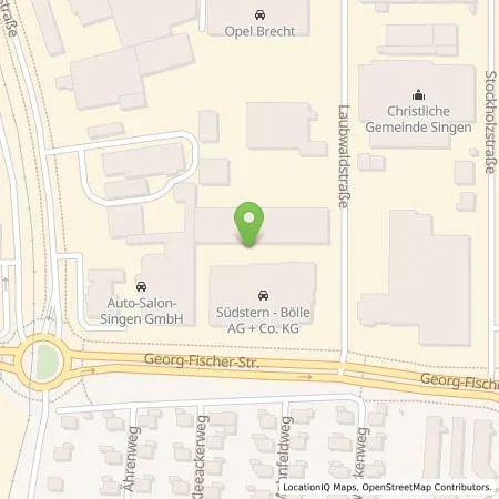 Standortübersicht der Tankstelle naturenergie hochrhein AG in 78224 Singen