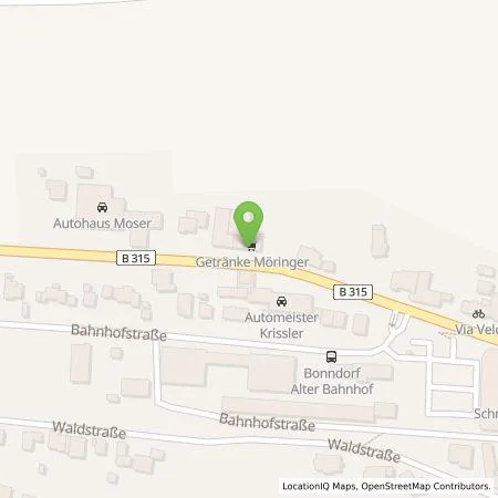 Standortübersicht der Tankstelle naturenergie hochrhein AG in 79848 Bonndorf im Schwarzwald