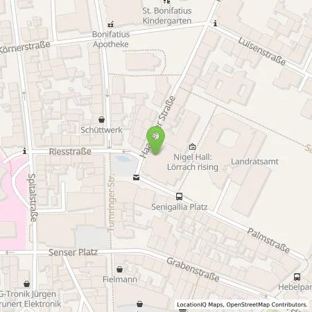 Standortübersicht der Tankstelle naturenergie hochrhein AG in 79539 Loerrach