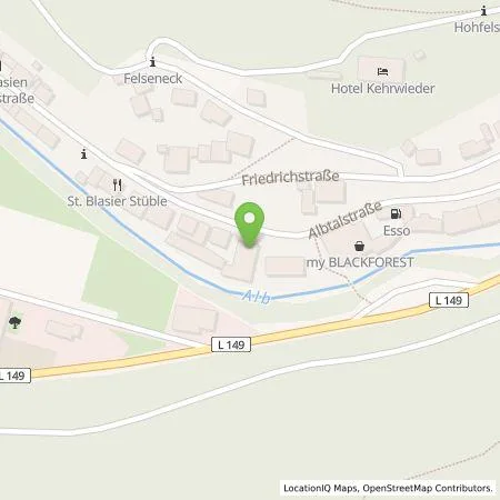 Standortübersicht der Tankstelle naturenergie hochrhein AG in 79837 Sankt Blasien