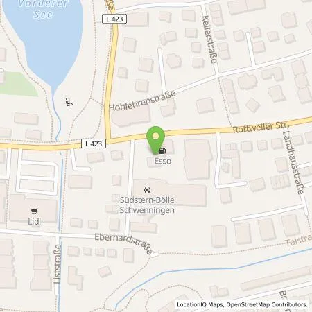 Standortübersicht der Tankstelle naturenergie hochrhein AG in 78056 VILLINGEN-SCHWENNINGEN
