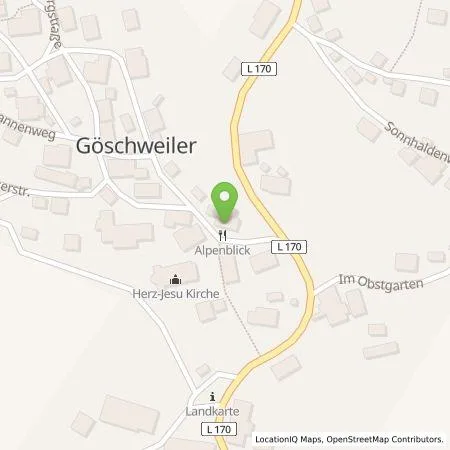 Standortübersicht der Tankstelle naturenergie hochrhein AG in 79843 Löffingen