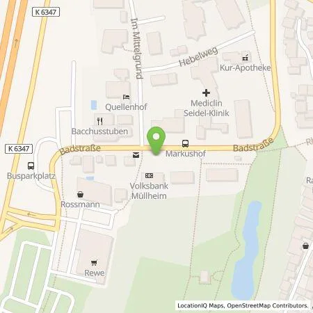 Standortübersicht der Tankstelle naturenergie hochrhein AG in 79415 Bad Bellingen