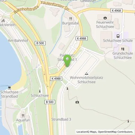 Standortübersicht der Tankstelle naturenergie hochrhein AG in 79859 Schluchsee