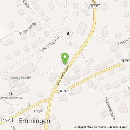 Standortübersicht der Tankstelle naturenergie hochrhein AG in 78576 Emmingen-Liptingen