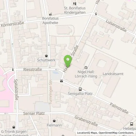 Standortübersicht der Tankstelle naturenergie hochrhein AG in 79539 Loerrach