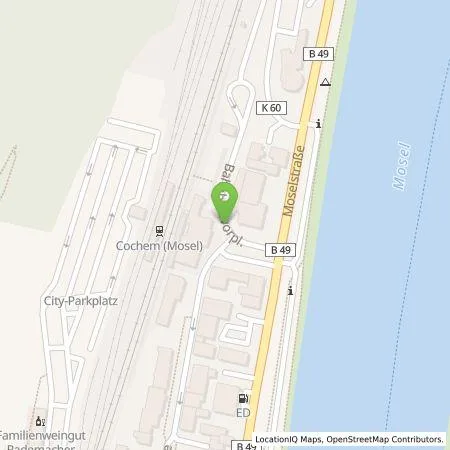 Standortübersicht der Tankstelle Energieversorgung Mittelrhein AG in 56812 Cochem