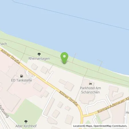 Standortübersicht der Tankstelle Energieversorgung Mittelrhein AG in 56626 Andernach