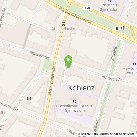 Standortübersicht der Tankstelle Energieversorgung Mittelrhein AG in 56068 Koblenz