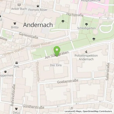 Standortübersicht der Tankstelle Energieversorgung Mittelrhein AG in 56620 Andernach