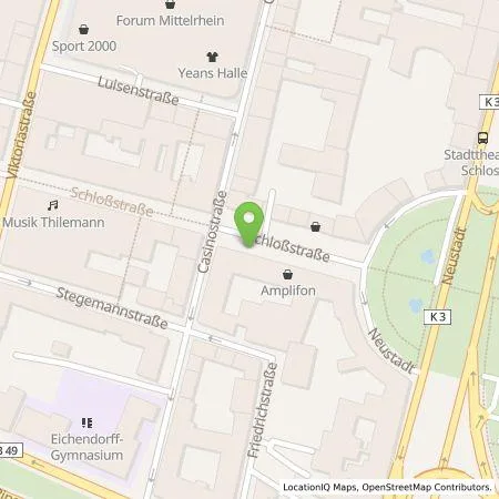 Standortübersicht der Tankstelle Energieversorgung Mittelrhein AG in 56068 Koblenz