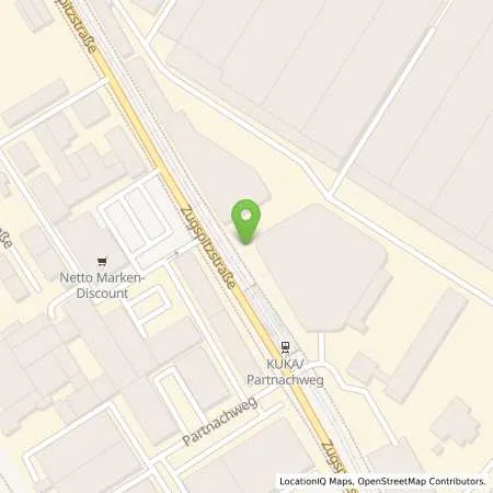 Standortübersicht der Tankstelle Stadtwerke Augsburg Energie GmbH in 86165 Augsburg