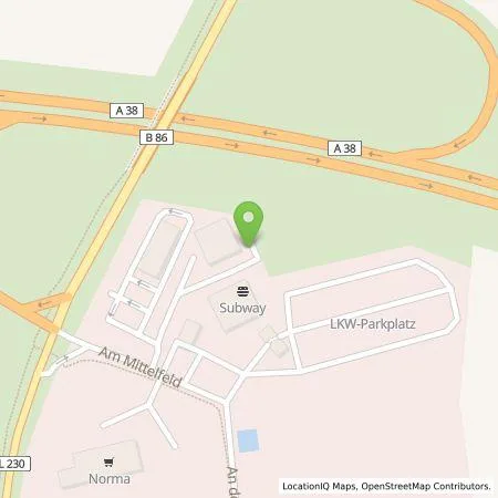 Standortübersicht der Tankstelle IONITY GmbH in 06526 Sangerhausen