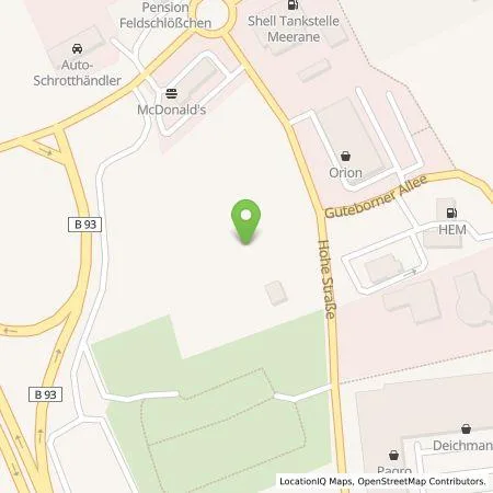 Standortübersicht der Tankstelle IONITY GmbH in 08393 Meerane