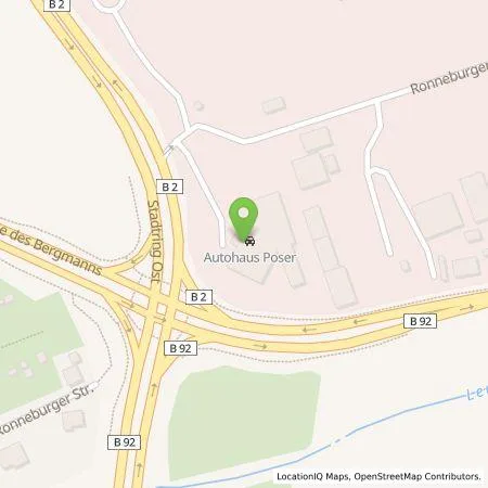 Standortübersicht der Tankstelle Autohaus Poser GmbH & Co. KG in 07546 Gera