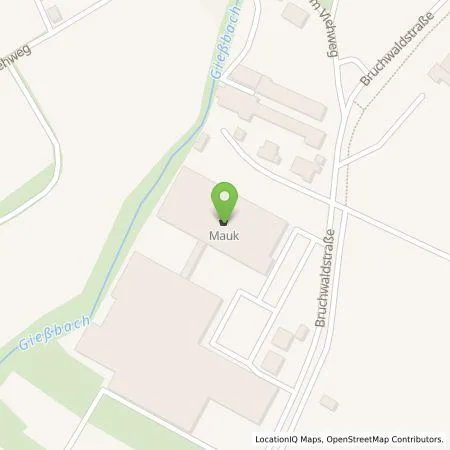 Standortübersicht der Tankstelle Pflanzen-Mauk Blumenparadies GmbH in 76229 Karlsruhe-Grötzingen