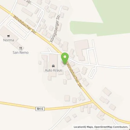 Standortübersicht der Tankstelle Auto Kraus e.K. in 91174 Spalt