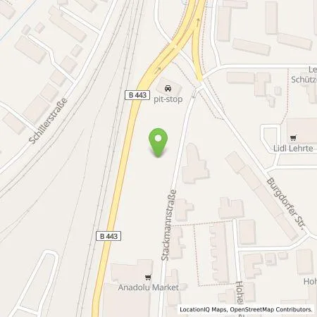 Standortübersicht der Tankstelle EnBW mobility+ AG und Co.KG in 31275 Lehrte