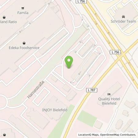 Standortübersicht der Tankstelle EnBW mobility+ AG und Co.KG in 33689 Bielefeld