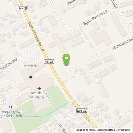 Standortübersicht der Tankstelle VWEW Kommunal GmbH in 87719 Mindelheim