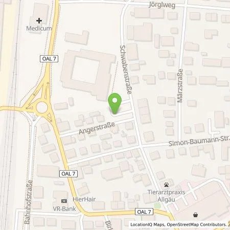 Standortübersicht der Tankstelle VWEW Kommunal GmbH in 87616 Marktoberdorf