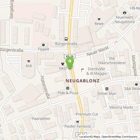 Standortübersicht der Tankstelle VWEW Kommunal GmbH in 87600 Kaufbeuren