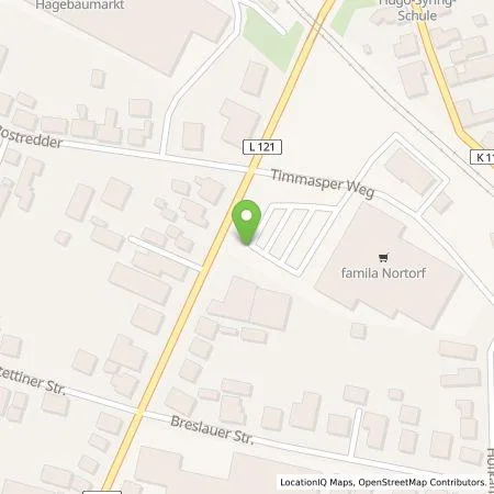 Standortübersicht der Tankstelle Famila-Handelsmarkt Neumünster GmbH & Co. KG in 24589 Nortorf