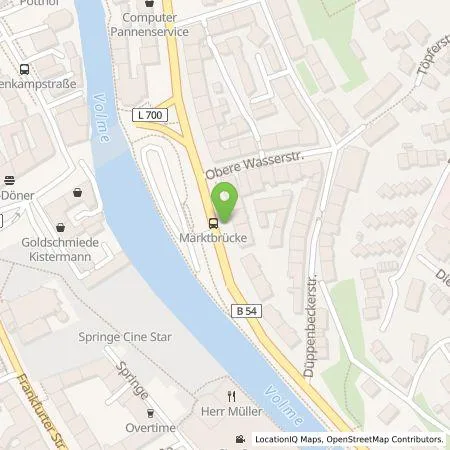 Standortübersicht der Tankstelle Mark-E Aktiengesellschaft in 58095 Hagen