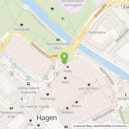 Standortübersicht der Tankstelle Mark-E Aktiengesellschaft in 58095 Hagen
