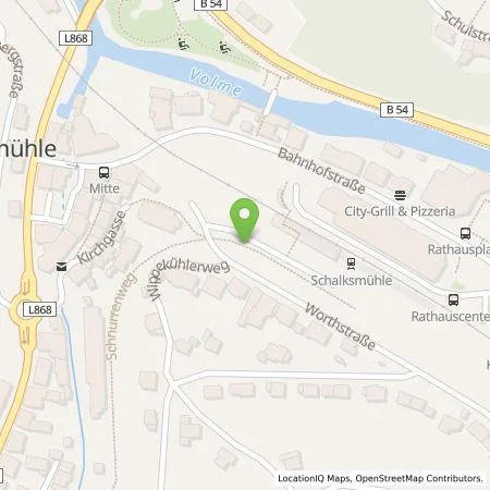 Standortübersicht der Tankstelle Mark-E Aktiengesellschaft in 58579 Schalksmühle