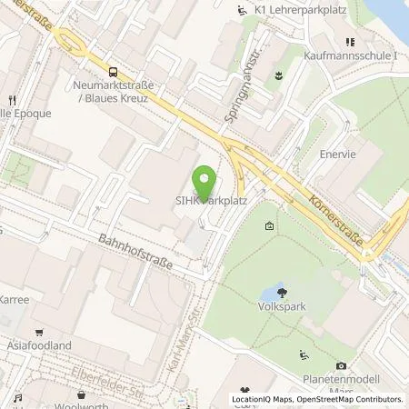 Standortübersicht der Tankstelle Mark-E Aktiengesellschaft in 58095 Hagen