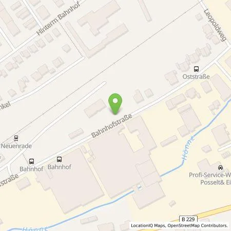 Standortübersicht der Tankstelle Mark-E Aktiengesellschaft in 58809 Neuenrade