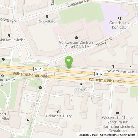 Standortübersicht der Tankstelle Städtische Werke AG in 34119 Kassel