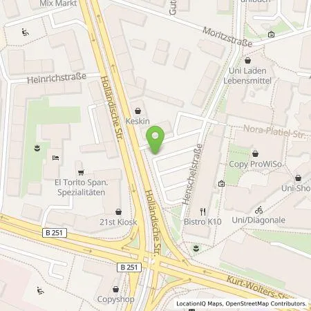 Standortübersicht der Tankstelle Städtische Werke AG in 34127 Kassel