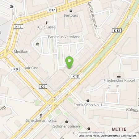 Standortübersicht der Tankstelle Städtische Werke AG in 34117 Kassel