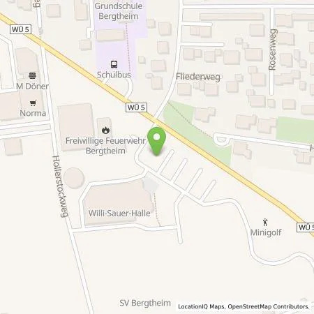 Standortübersicht der Tankstelle ÜZ Mainfranken eG in 97241 Bergtheim