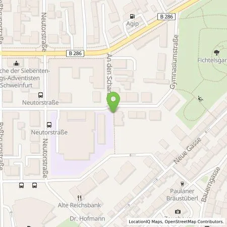 Standortübersicht der Tankstelle ÜZ Mainfranken eG in 97421 Schweinfurt