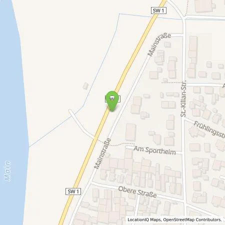 Standortübersicht der Tankstelle ÜZ Mainfranken eG in 97520 Röthlein