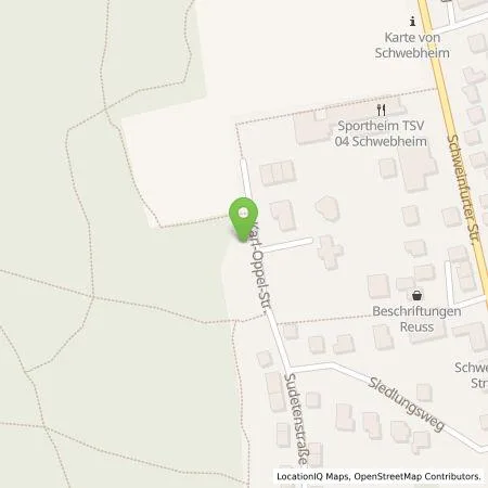 Standortübersicht der Tankstelle ÜZ Mainfranken eG in 97525 Schwebheim