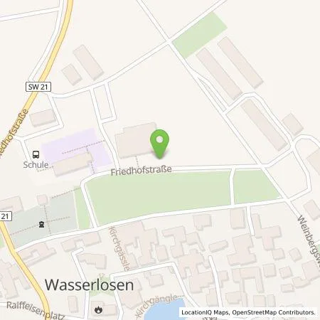 Standortübersicht der Tankstelle ÜZ Mainfranken eG in 97535 Wasserlosen