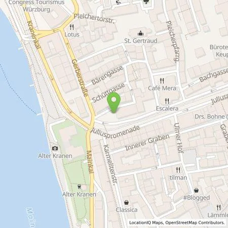 Standortübersicht der Tankstelle Stadtwerke Würzburg AG in 97070 Würzburg