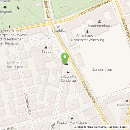 Standortübersicht der Tankstelle Stadtwerke Würzburg AG in 97072 Würzburg